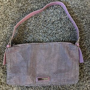 Pink Beaded Shoulder Bag